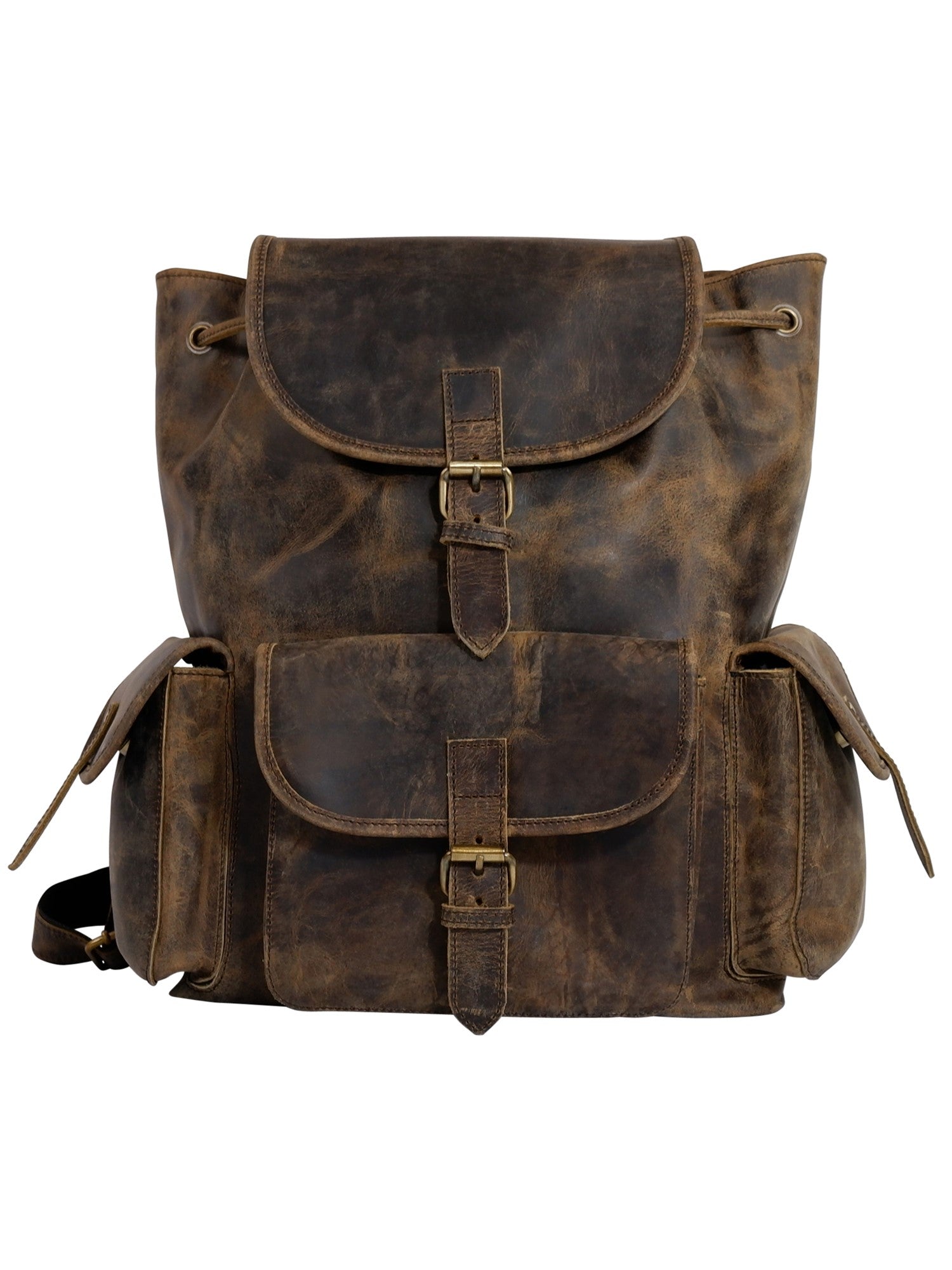 Vintage Rustic Leather Bag | Rugged Black