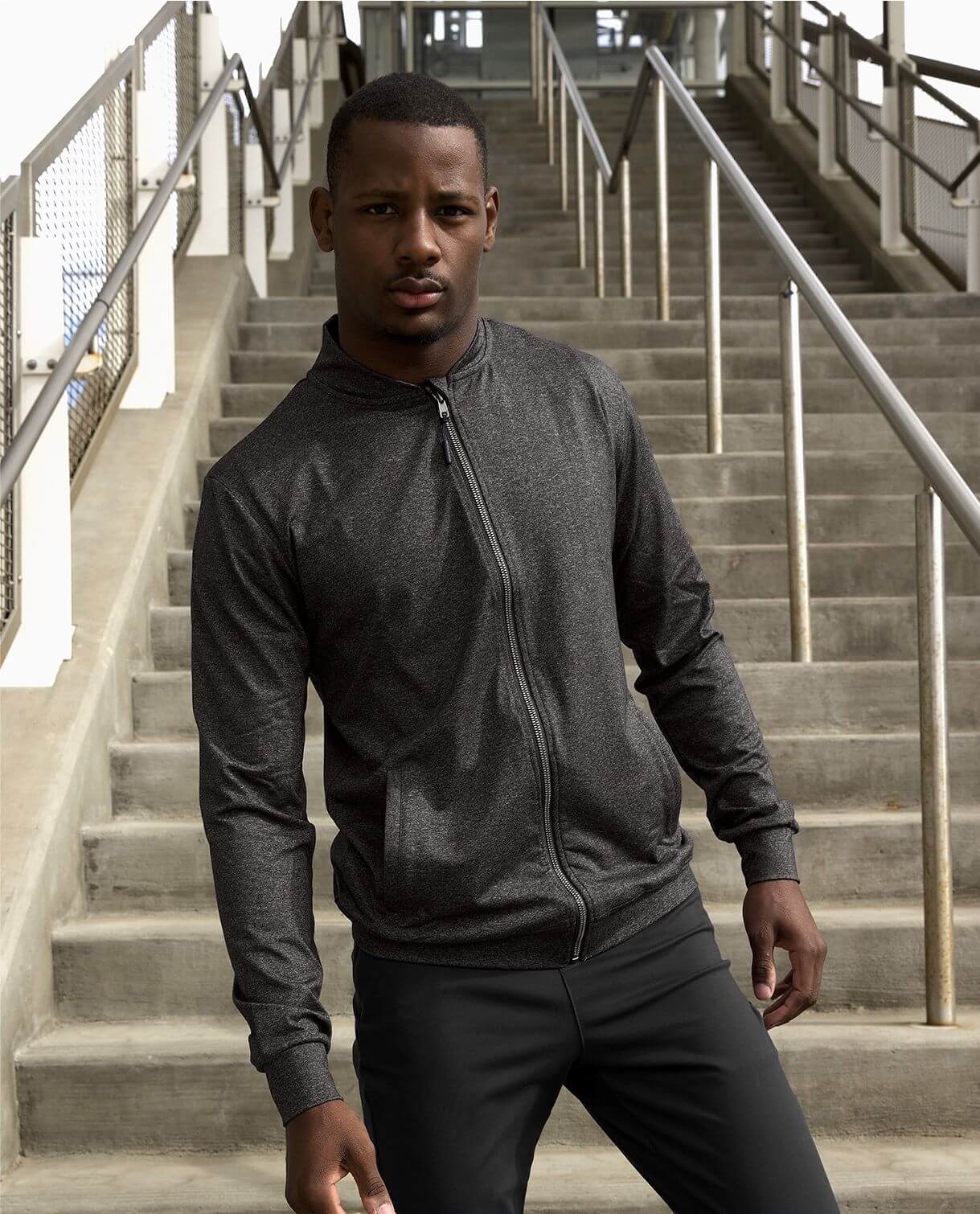 Everyday Performance Stretch Bomber Jacket RuggedBlack Activewear