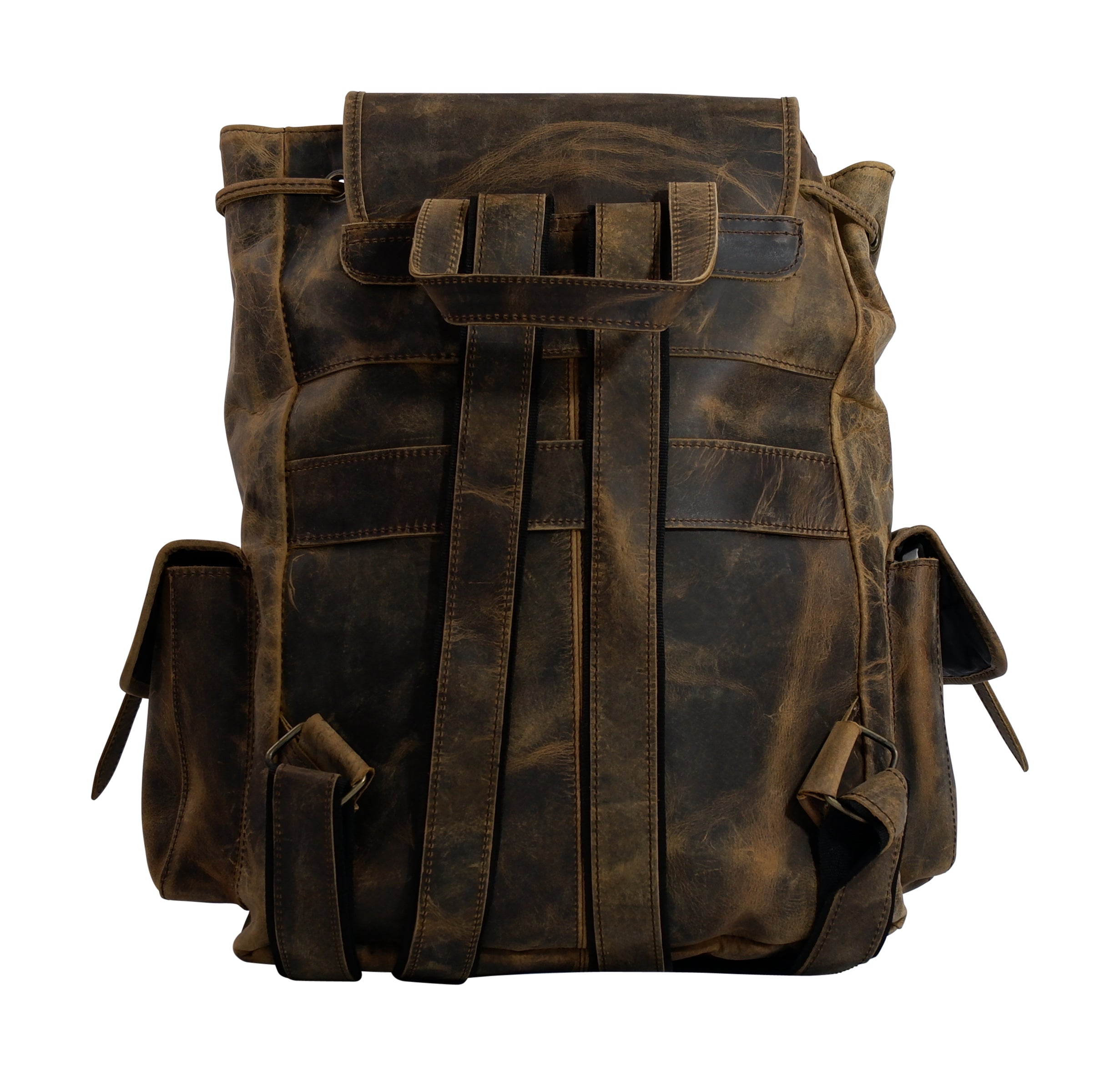 Vintage Rustic Leather Bag | Rugged Black